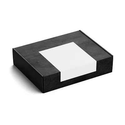 Boîte mailer kraft avec étiquette avec votre design.