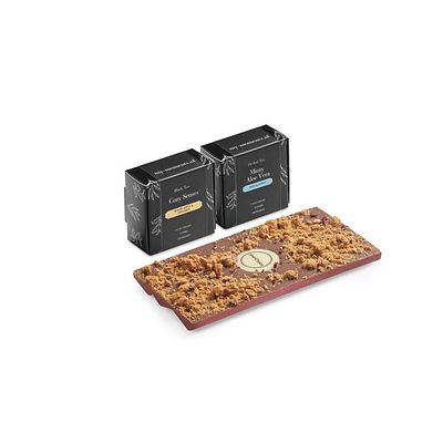 Caja de regalo con una barra de chocolate y 2 tés Zen