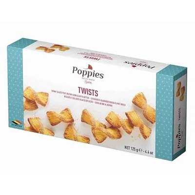 Twists de hojaldre con mantequilla 125 g.