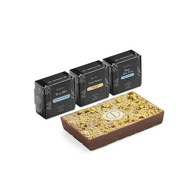 3 tés Zen y chocolate estilo Dubai en caja de regalo