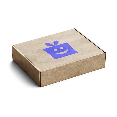 Mailer box kraft con impresión en tapa