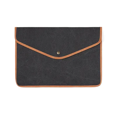 Funda para portátil 14" de lona reciclada VINGA Bosler GRS