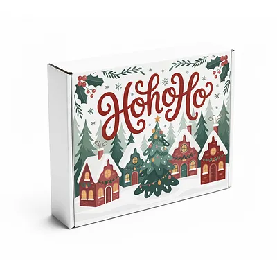 Mailer box personalizada Navidad con logo personalizable