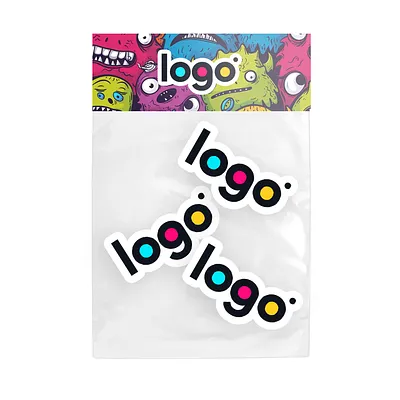 Bag with 3 stickers and custom sash