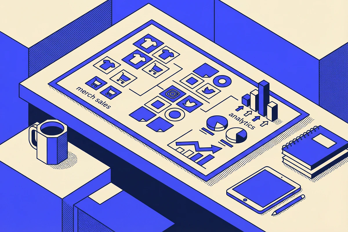 Ilustración del artículo Guía definitiva para crear tiendas online de merchandising en 2026