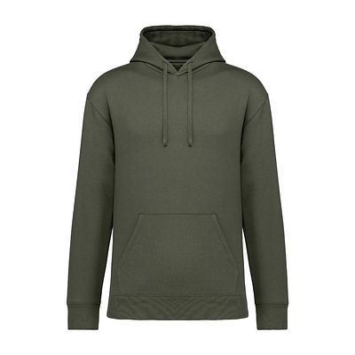 Sudadera ecorresponsable con capucha y hombros caídos, felpa perchada unisex