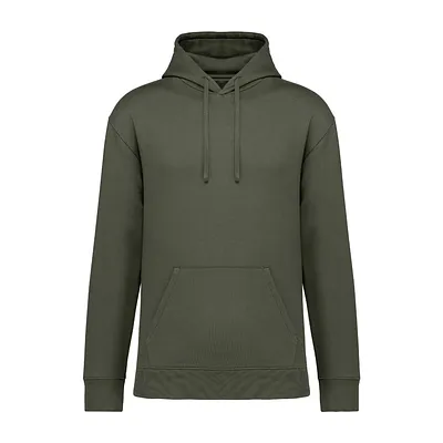 Sudadera ecorresponsable con capucha y hombros caídos, felpa perchada unisex