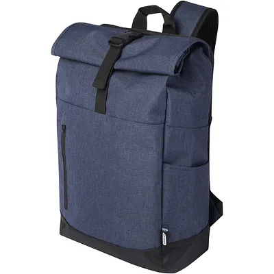 Mochila para portátil de 15,6" reciclada GRS con cierre superior 12L "Libra"
