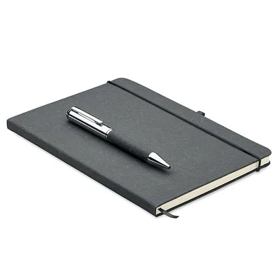 Set recycled leather notebooks